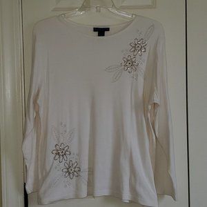 Ivory Embellished Karen Scott Top.